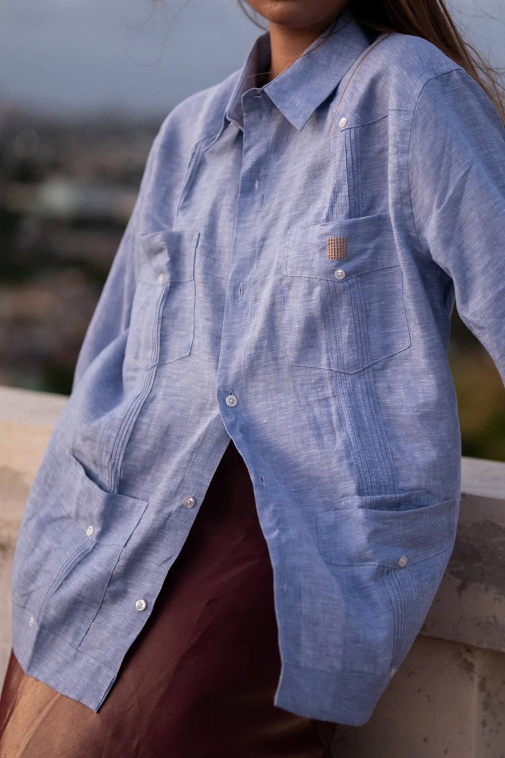Cohiba Atmosphere Guayabera Comfort Fit Light Blue Cohiba Atmosphere Guayabera Comfort Fit Light Blue