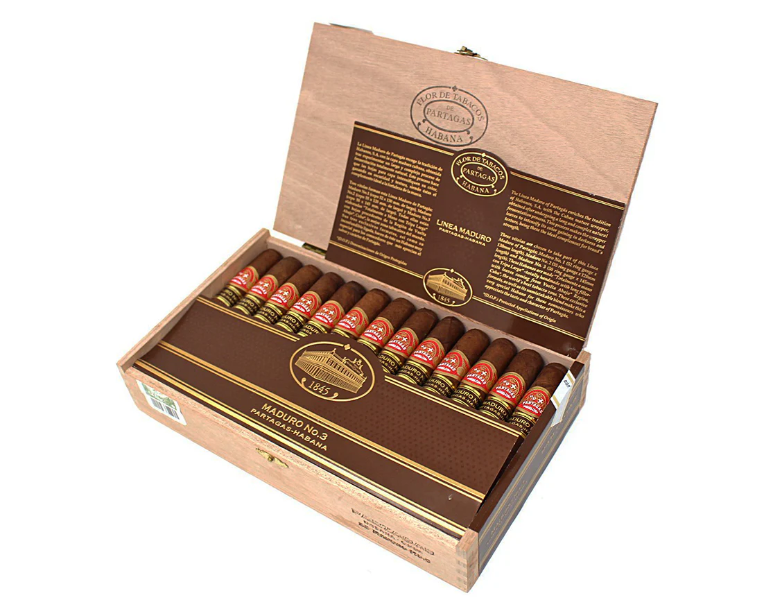 Partagas Maduro No. 3 Cigar Box Of 25
