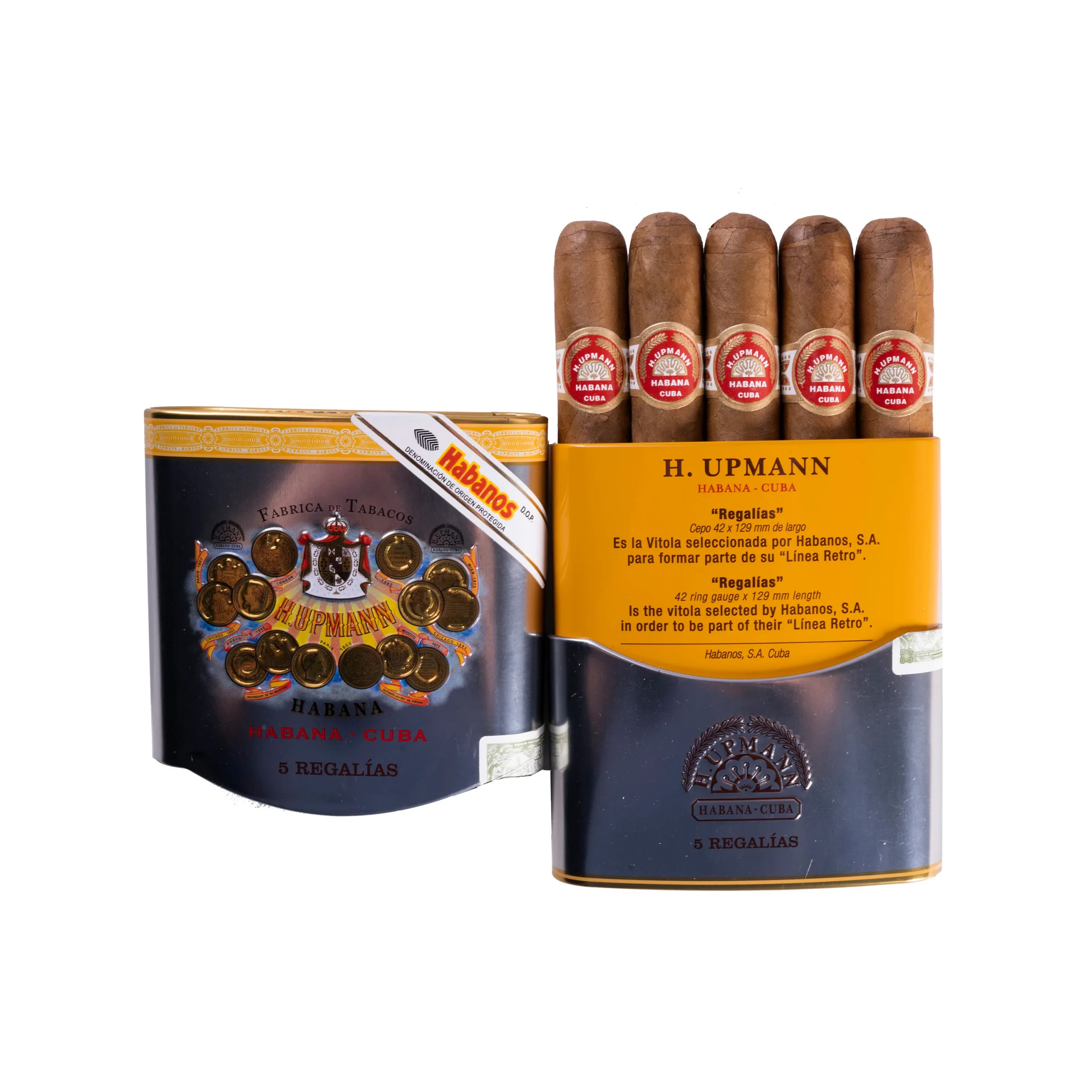 H. Upmann Regalias Cigar Tin Of 5